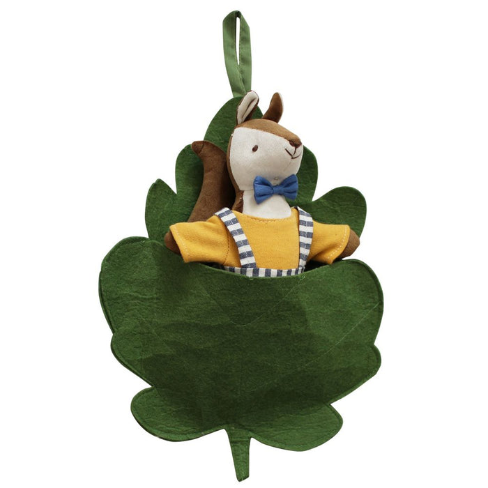 Mr Squirrel in Sycamore Leaf Sleeping Bag