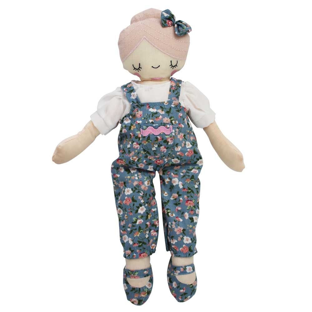 Craft Doll Wearing Dungarees