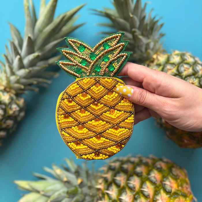 Fruity Pineapple Beaded Purse