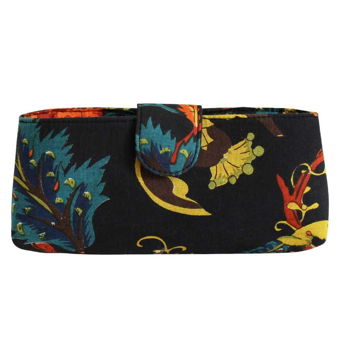 Burnt Orange Exotic Flower Glasses Case