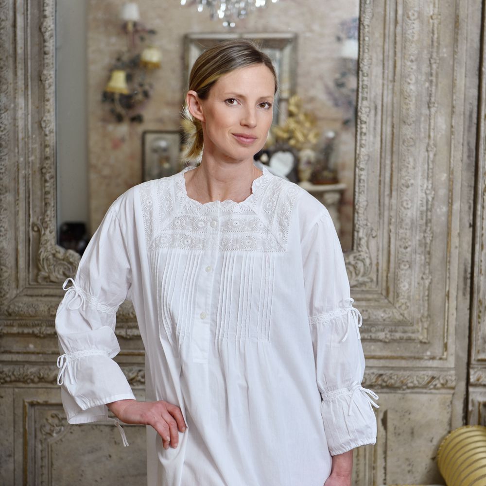 Ladies Long Sleeve Nightdress 'Victoria'