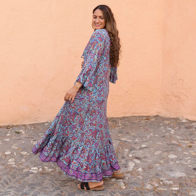 'Everleigh' Floral Open Kaftan Dress