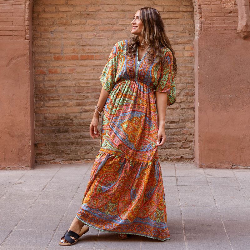 'Sorenna' Paisley Batwing Dress