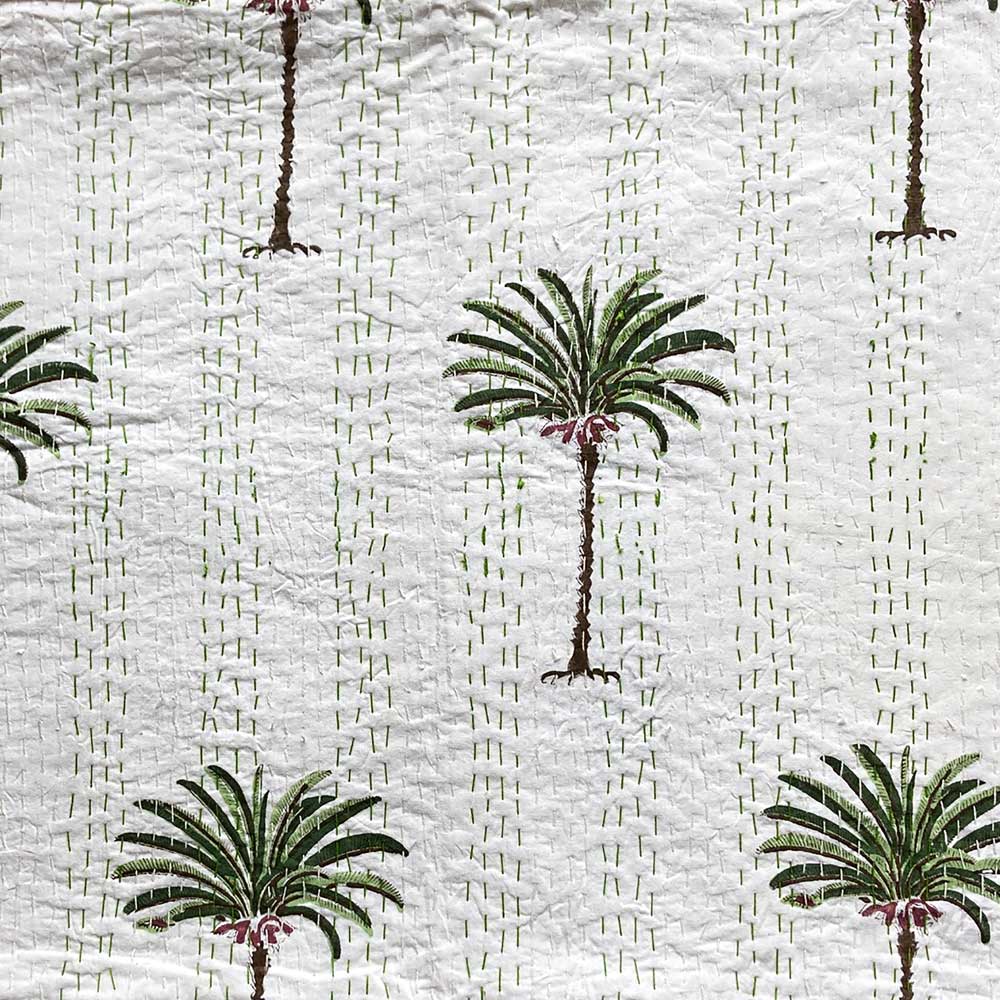 Palm Tree Kantha Throw