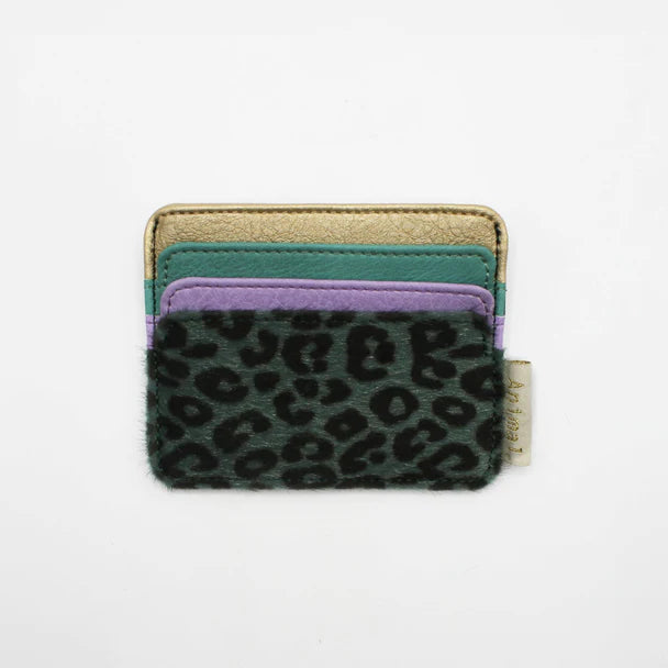 Lilac Leopard Animal Print Card Holder