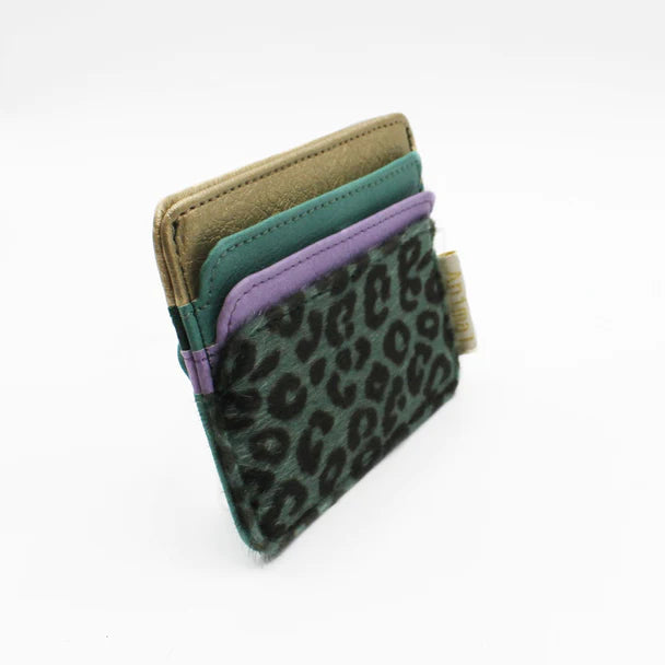 Lilac Leopard Animal Print Card Holder