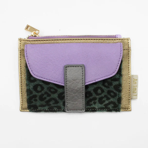 Lilac Leopard Animal Print Purse