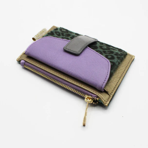 Lilac Leopard Animal Print Purse