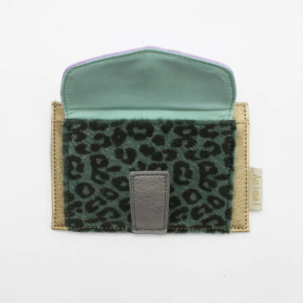 Lilac Leopard Animal Print Purse