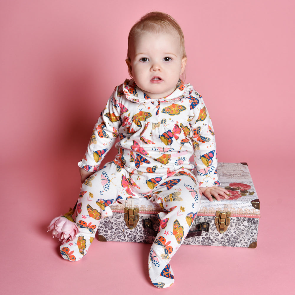 Butterfly Print Baby Jumpsuit