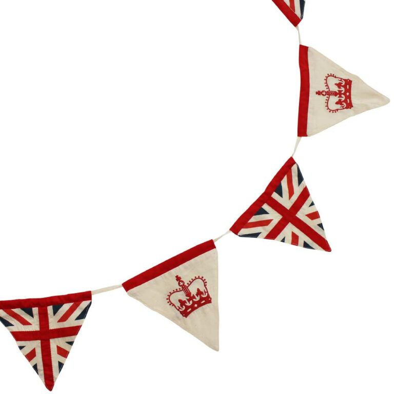 Vintage Crown & Union Jack Bunting