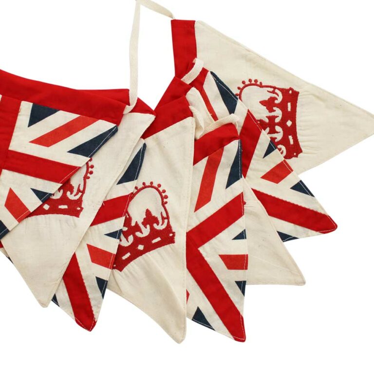 Vintage Crown & Union Jack Bunting