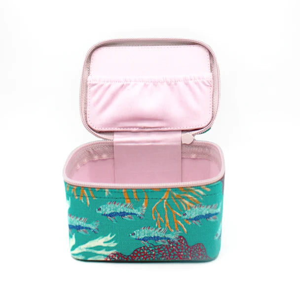 Coral Seahorse Travel Jewellery Box