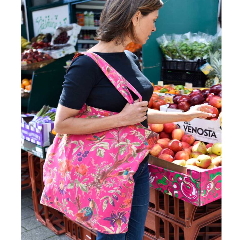 Hot Pink Birds of Paradise Shopper Bag