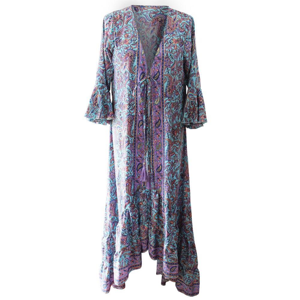 'Everleigh' Floral Open Kaftan Dress