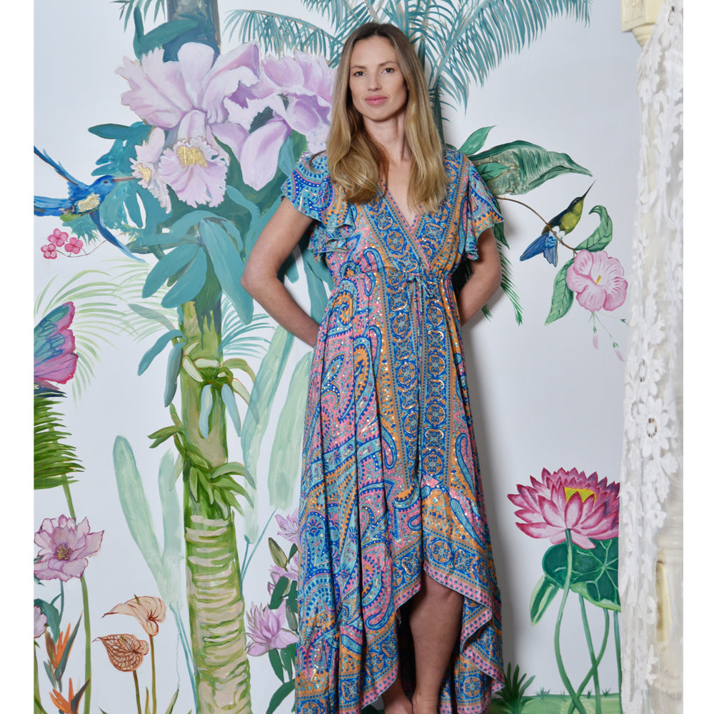 'Aurora' Paisley Cross Over Dress