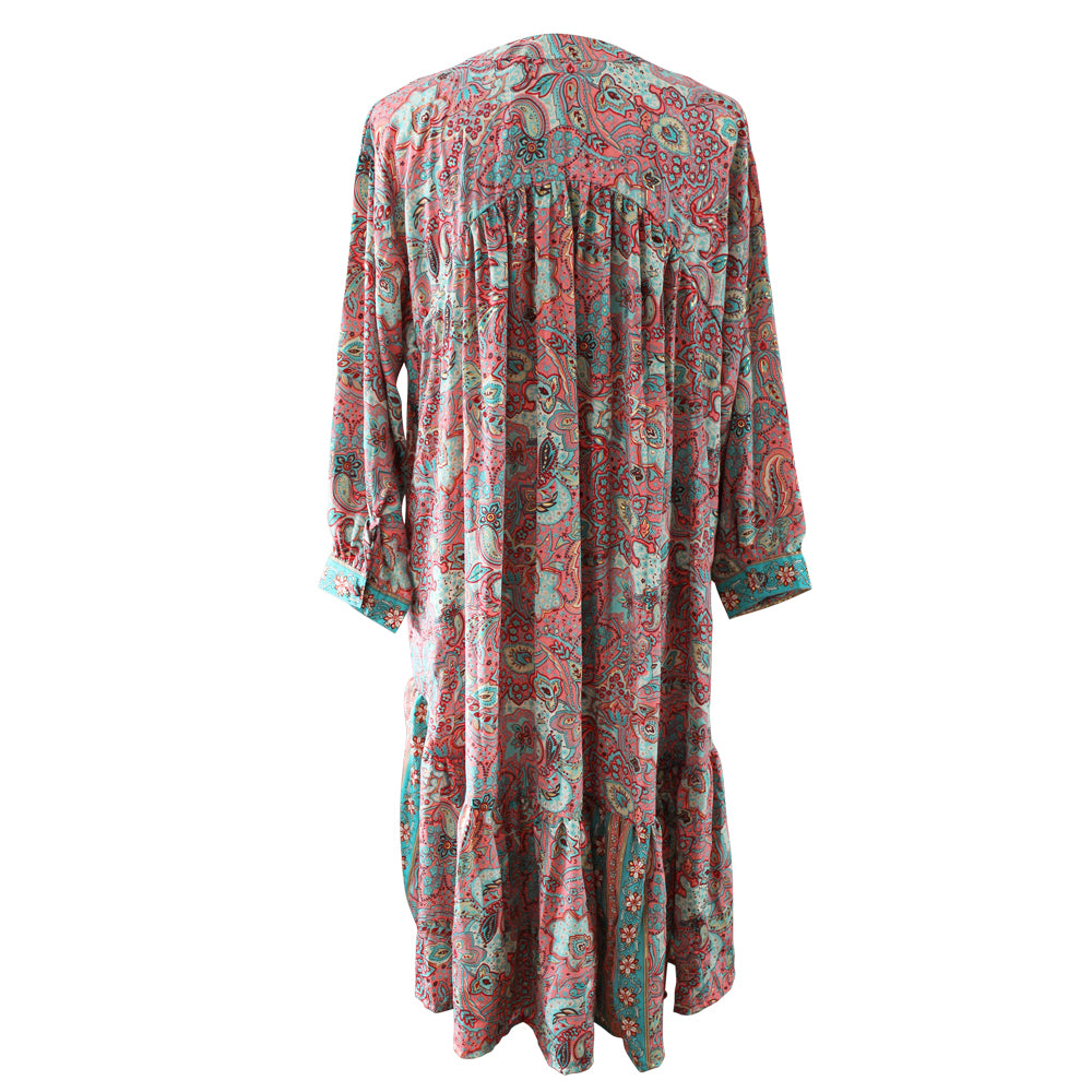 'Sky' Paisley Floral Short Dress