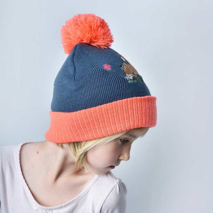 Knitted Enchanted Forest Hat with Pom Pom