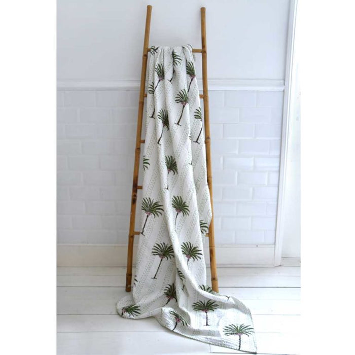 Palm Tree Kantha Throw