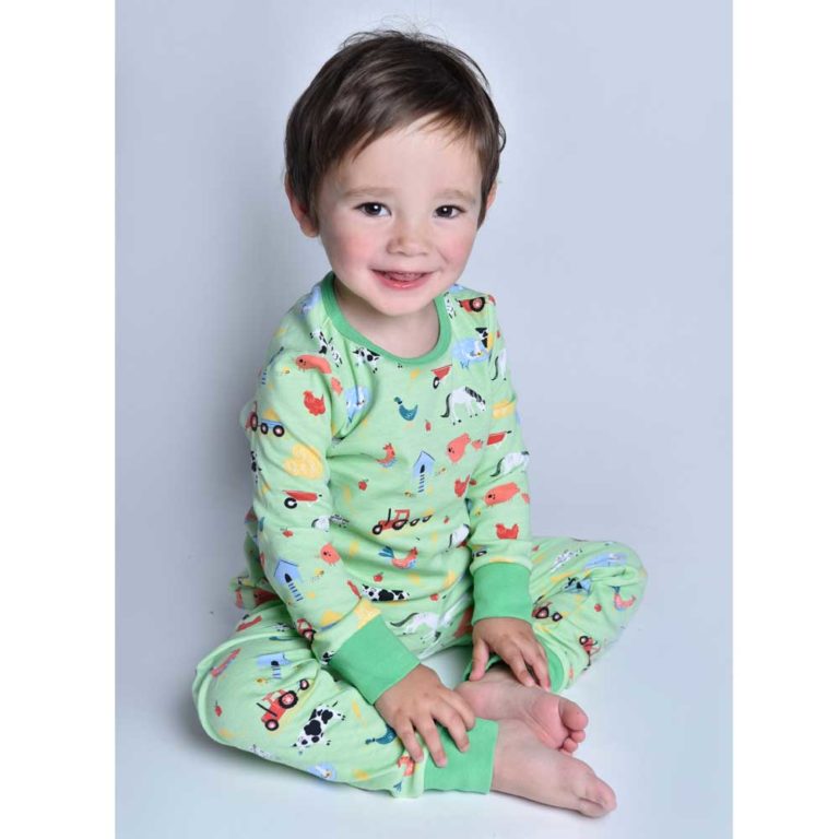 Children's Farmyard Print Cosy Cotton Pyjamas