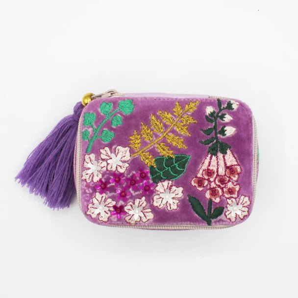 Posy Purple Travel Jewellery Box