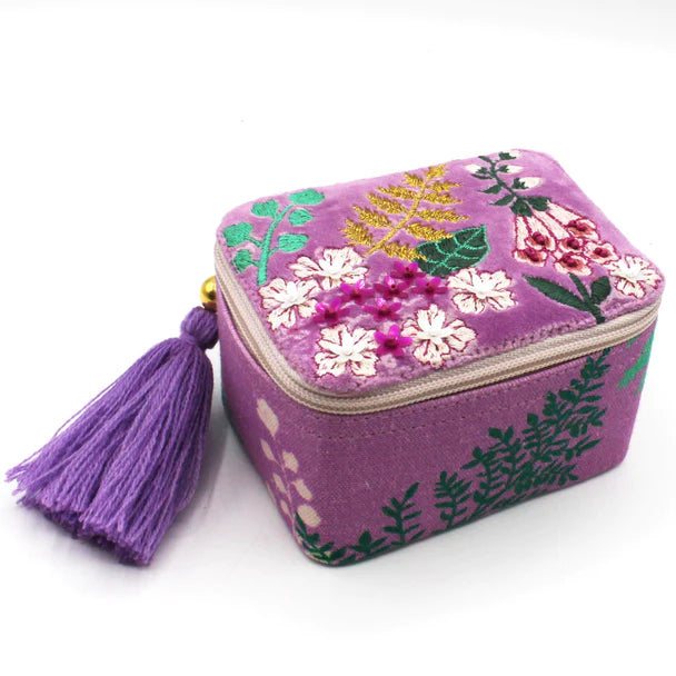 Posy Purple Travel Jewellery Box
