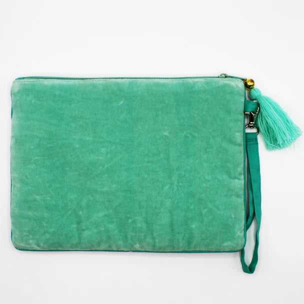 Posy Hot Pink Velvet Clutch Bag