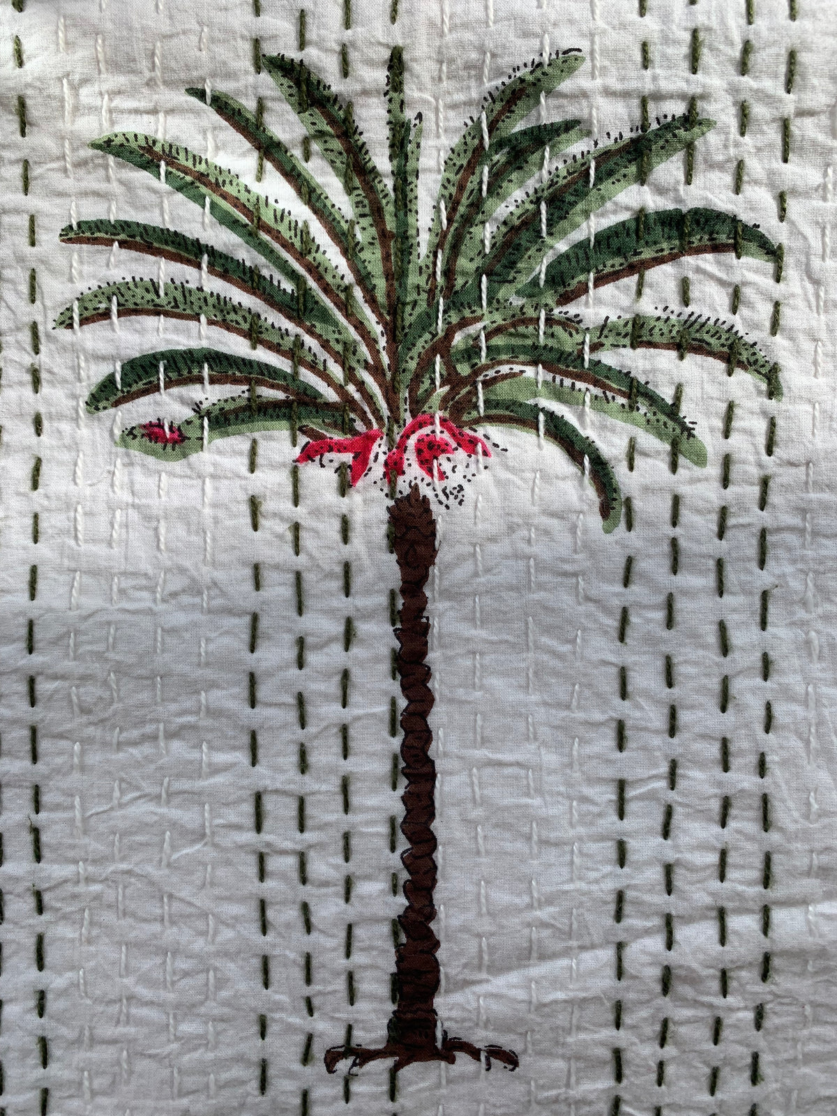 Palm Tree Kantha Throw