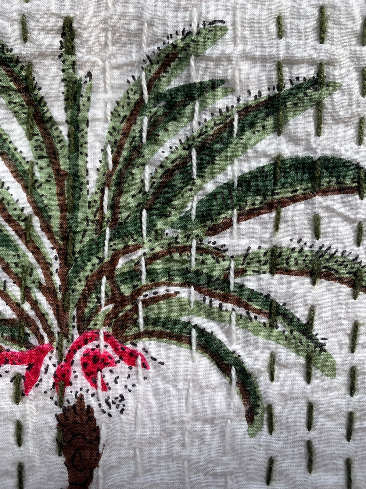 Palm Tree Kantha Throw