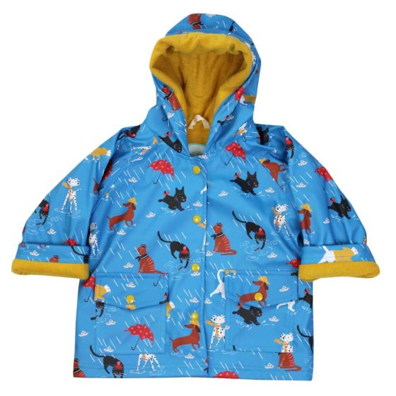 Children's Cat And Dog Print Raincoat
