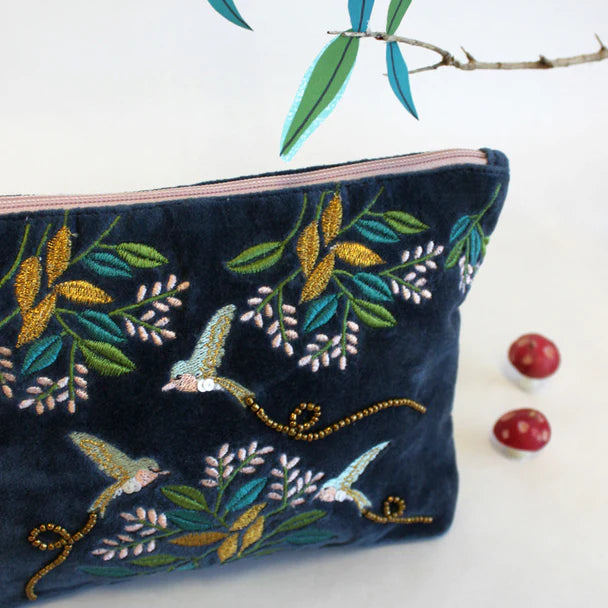 Secret Garden Bird Make Up Pouch