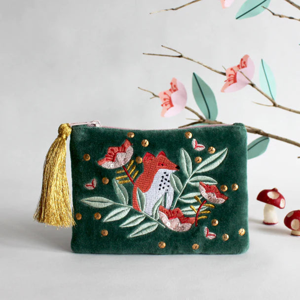 Secret Garden Fox Velvet Purse