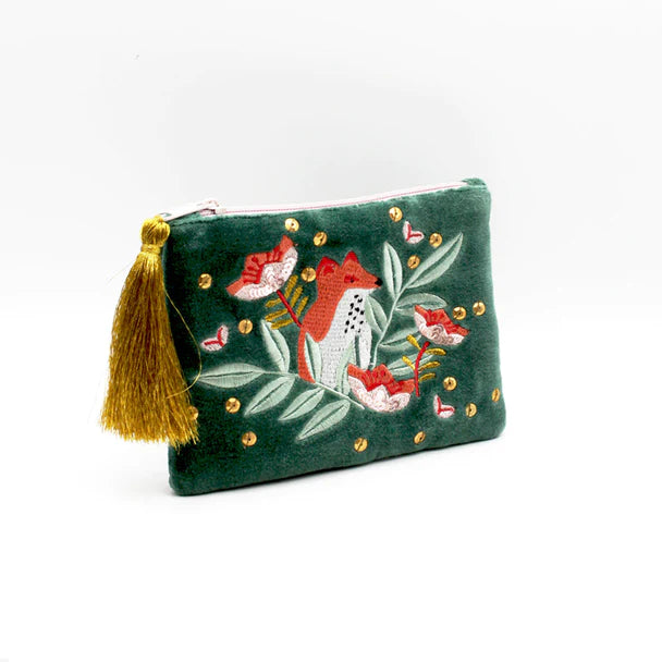 Secret Garden Fox Velvet Purse