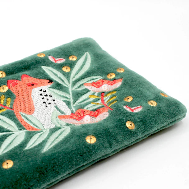 Secret Garden Fox Velvet Purse