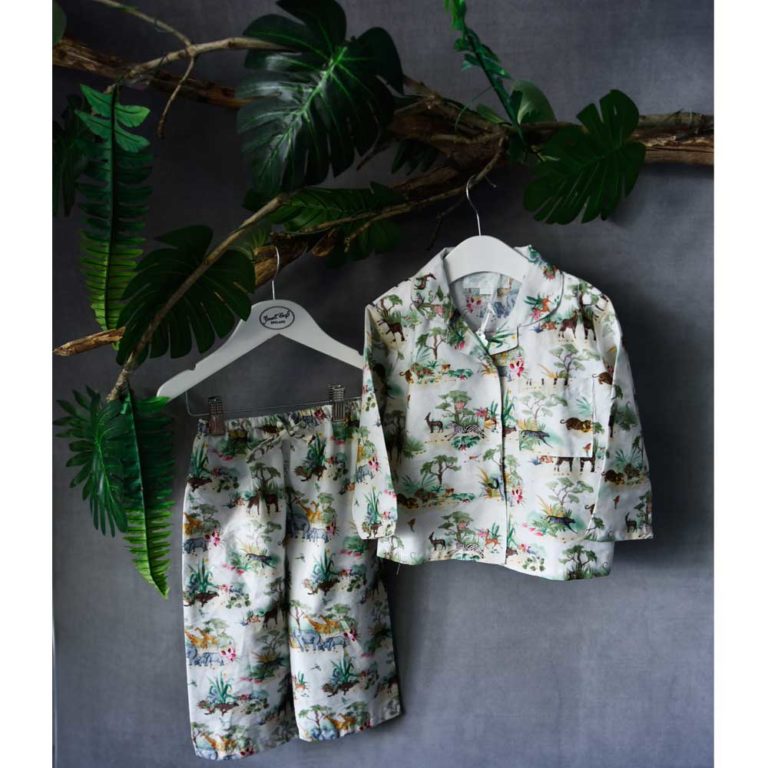 Children's Jungle Print Cotton Pyjamas