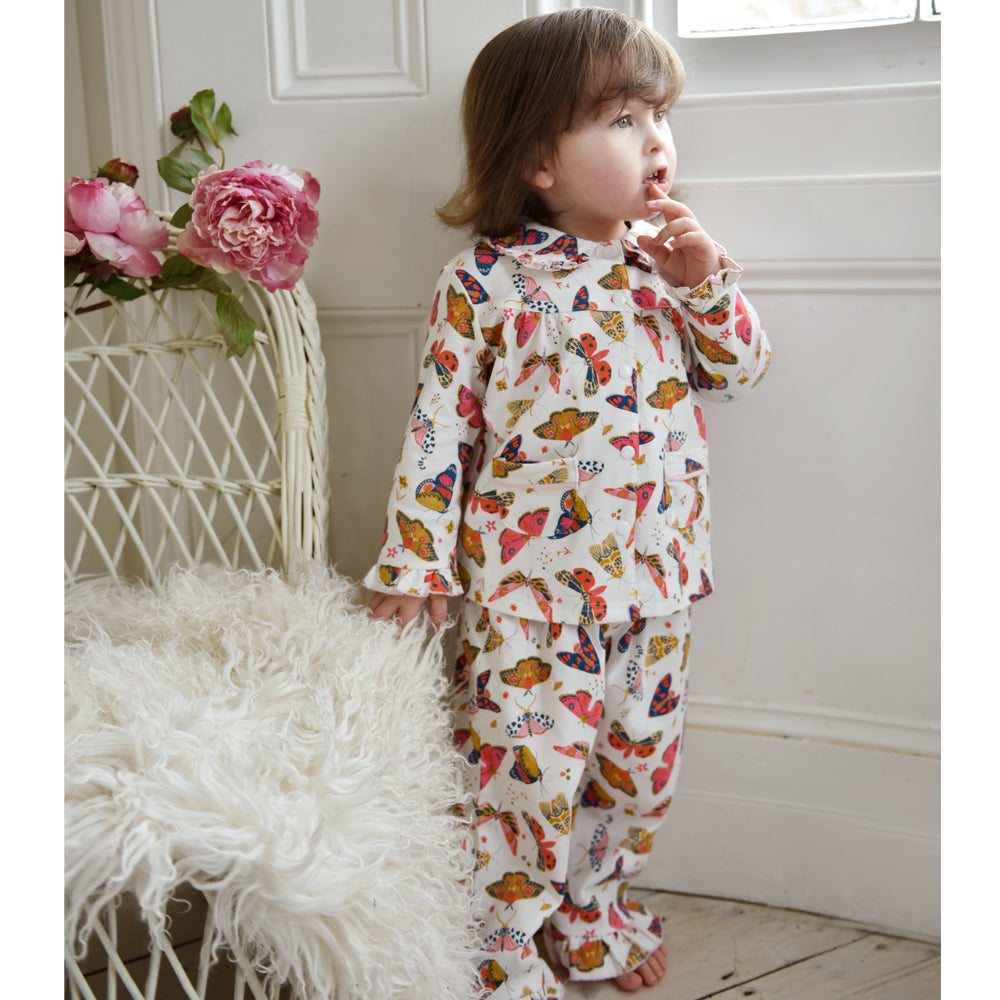 Children's Butterfly Print Cotton Pyjamas