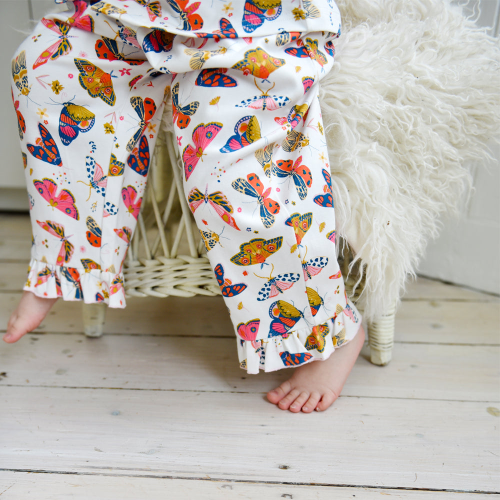 Children's Butterfly Print Cotton Pyjamas