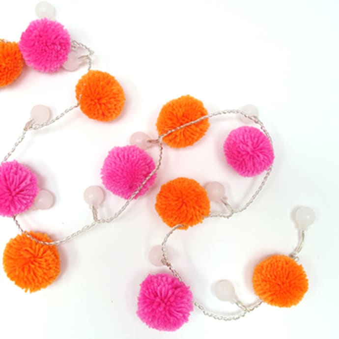 Orange pom 2025 pom earrings