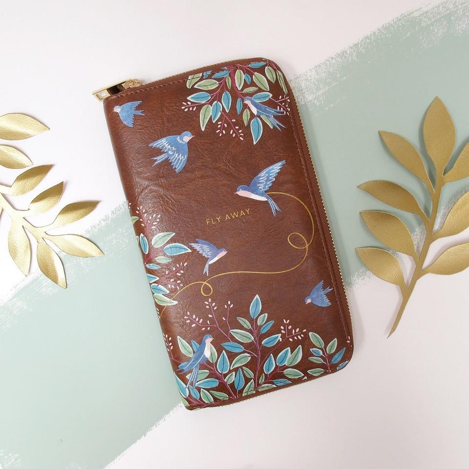 Secret Garden Bird Travel Wallet