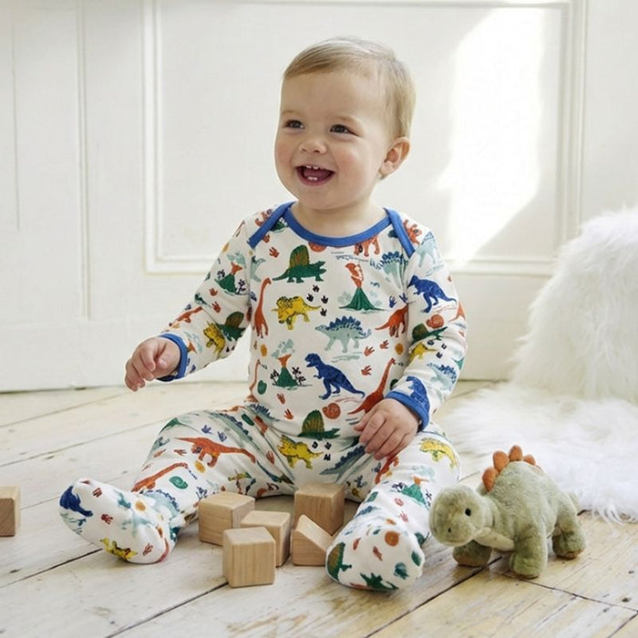 Dinosaur Print Baby Jumpsuit