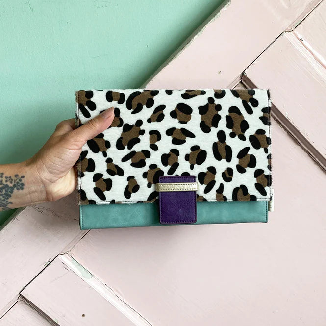 Furry Leopard Print Cowhide Phone Purse Wallet – Yoder Leather Company