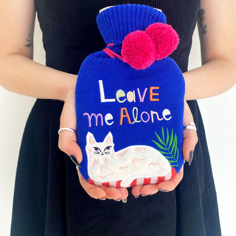 Catnip 'Leave Me Alone' Hot Water Bottle