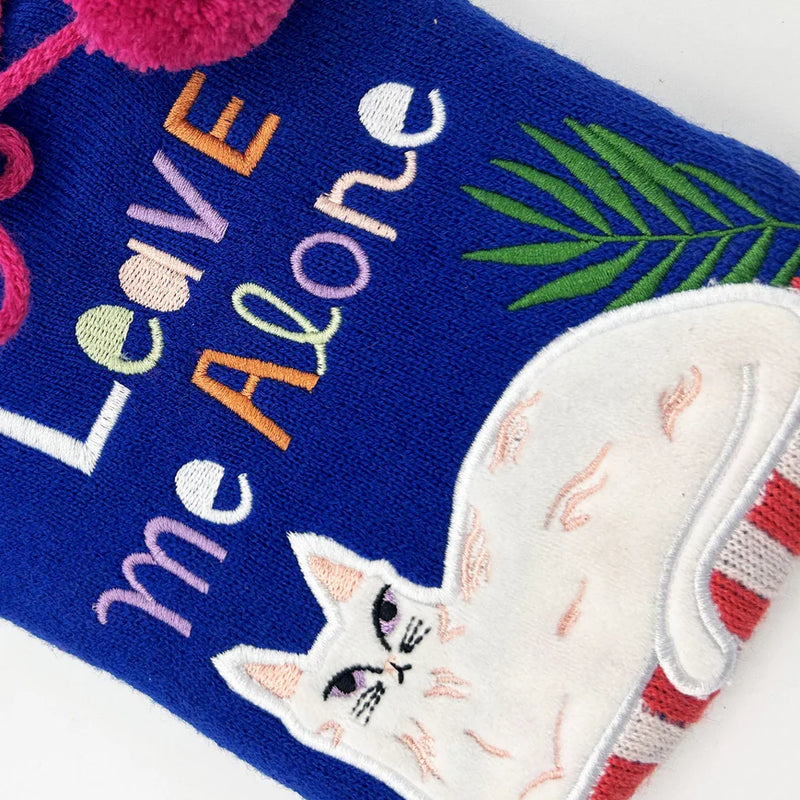 Catnip 'Leave Me Alone' Hot Water Bottle