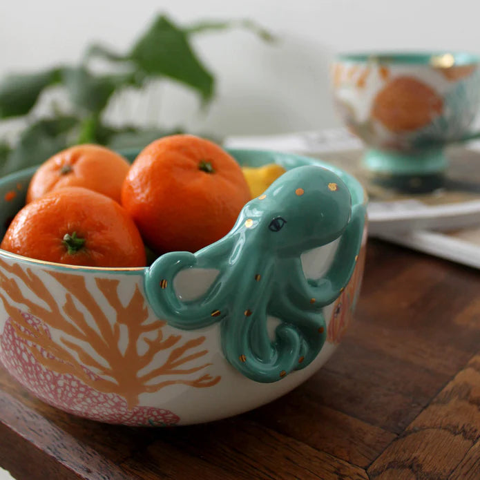 Coral Octopus Bowl