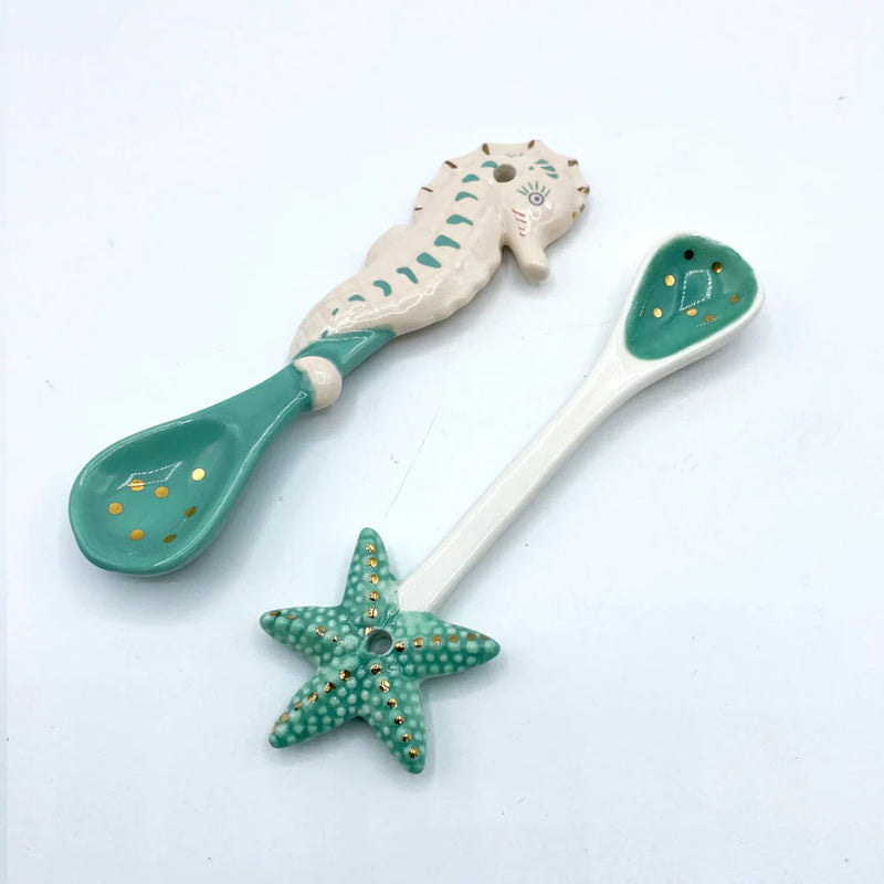 Coral Seahorse & Starfish Spoon Set