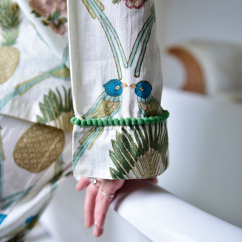 Pineapple & Bluebird Cotton Pyjamas