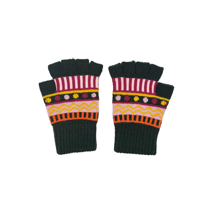 Dog House Fair Isle Fingerless Gloves