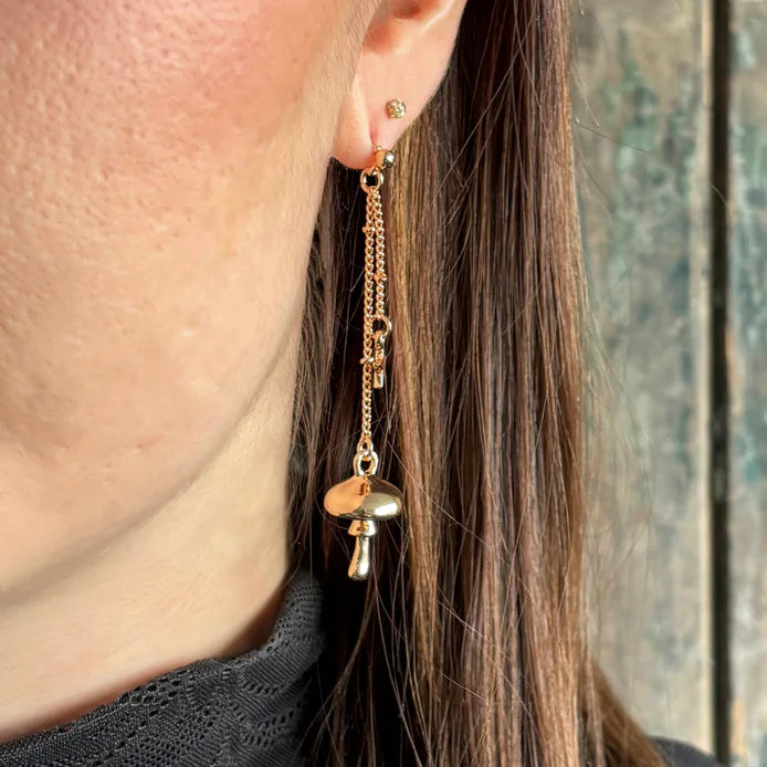 Forage Mushroom, Moon & Star Earrings