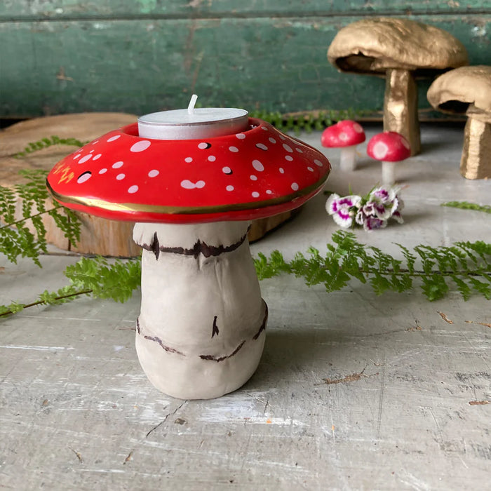 Forage Mushroom Candle Holder