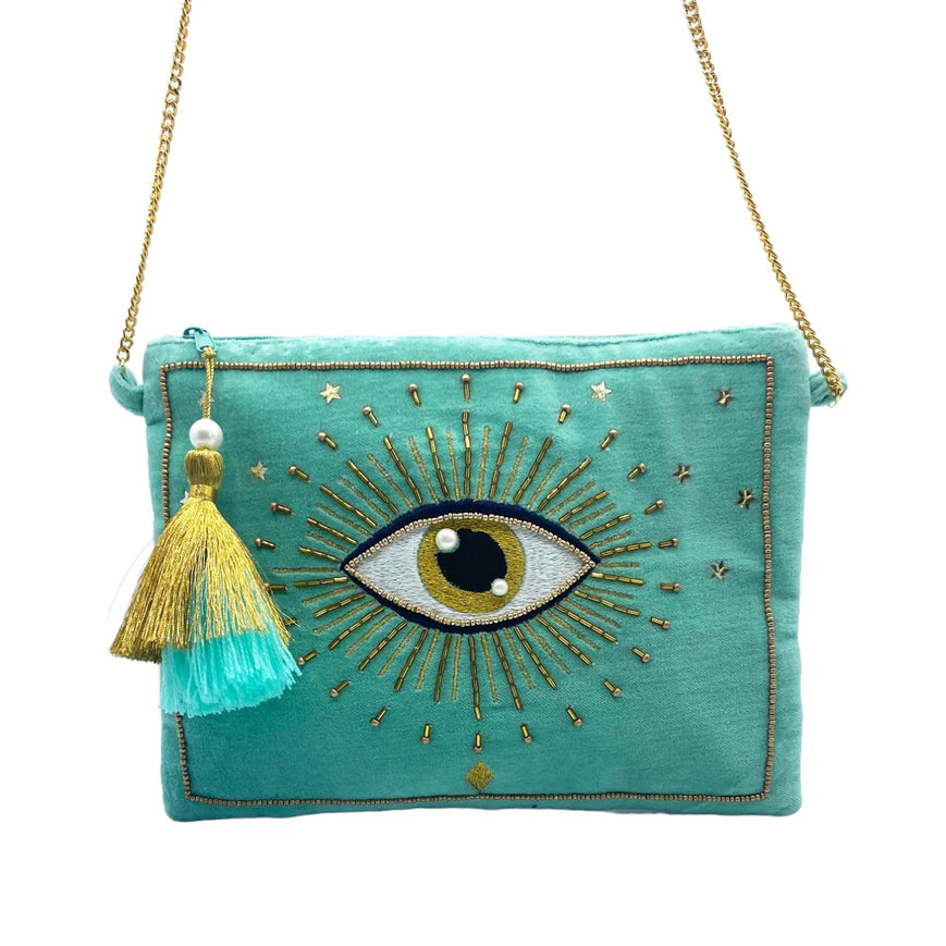 Glimmer Eye Crossbody Clutch Bag